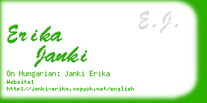 erika janki business card